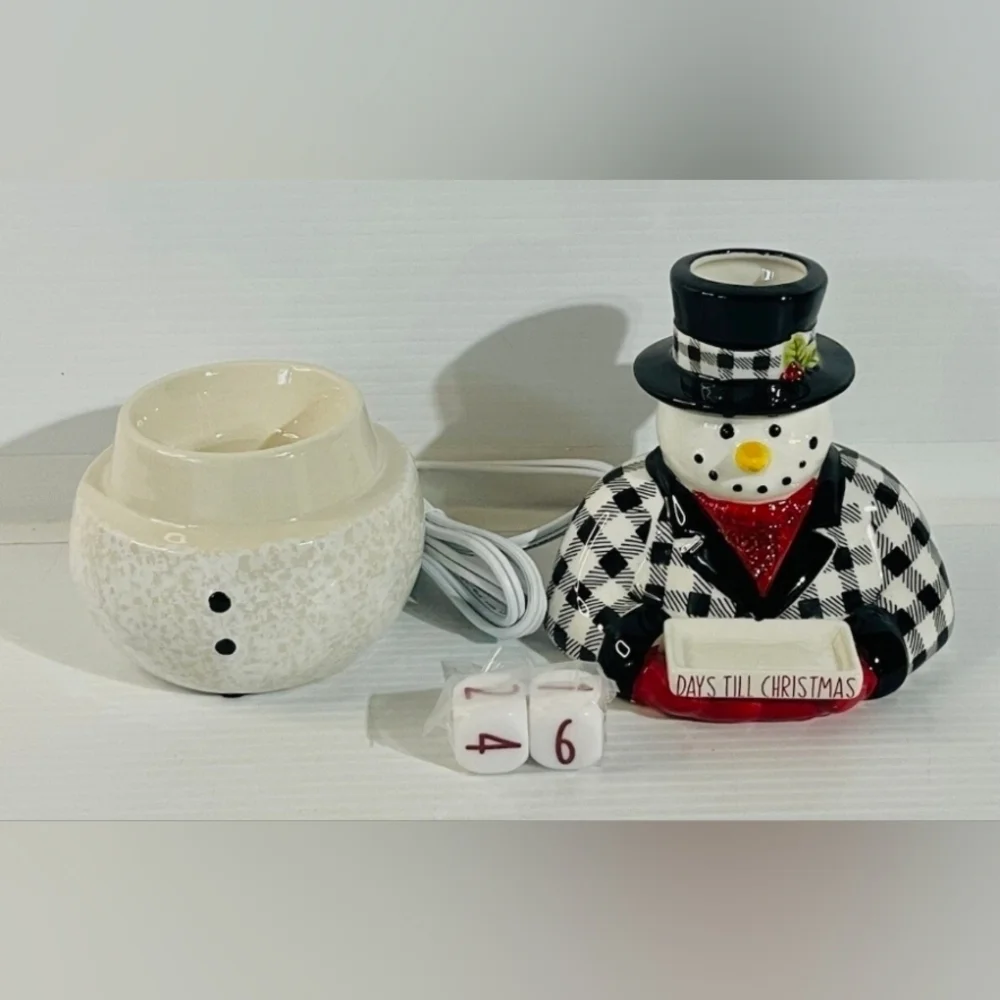 Scentsy Kickoff To Christmas Snowman Countdown Wax Melt Warmer Festive Winter